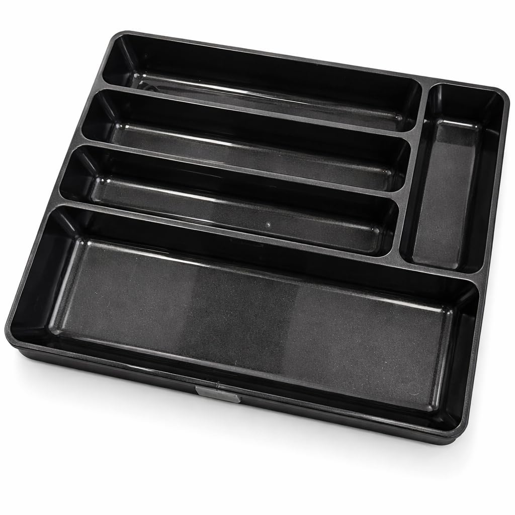 ALDERA HOME plastic five compartment cutlery tray